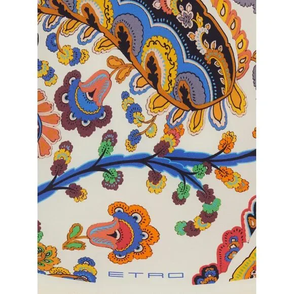 Etro Women Multicolor Silk Sleeveless Top With All-Over Paisley Motif Woman